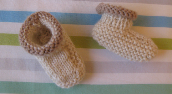 tricoter chaussons bébé laine alpaga